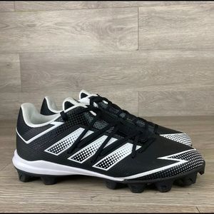 Adidas Mens Afterburner 7 MD Molded Baseball Cleats Black White EG7623 Size 13